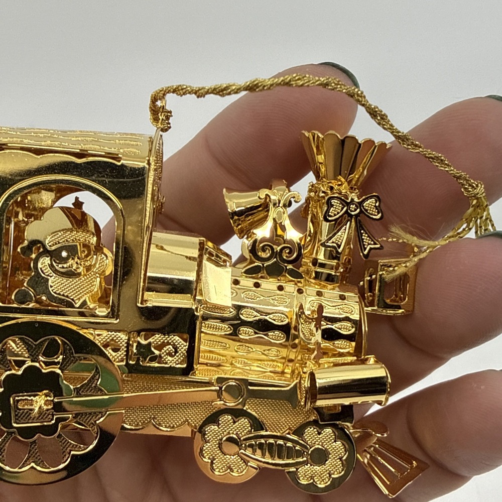 2 Danbury Mint 1990s Christmas Ornaments 23K gold Plated - Picture 5 of 13